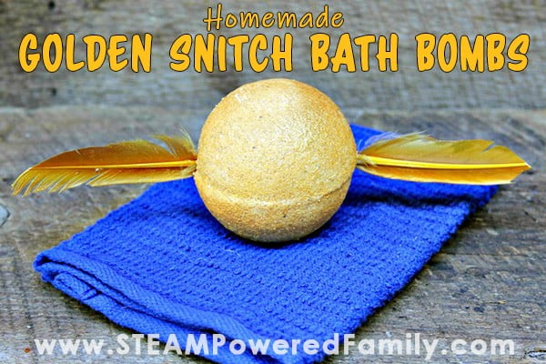Easy Golden Snitch Bath Bomb Recipe For Harry Potter Fans #DIY #craft #bathroom