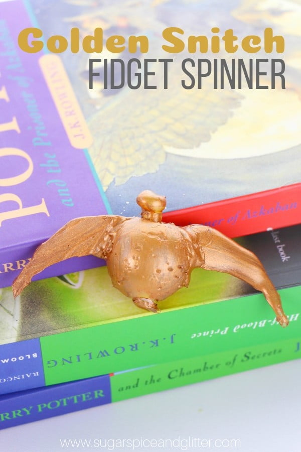 DIY Golden Snitch Fidget Spinner ⋆ Sugar, Spice and Glitter #DIY #toys #crafts