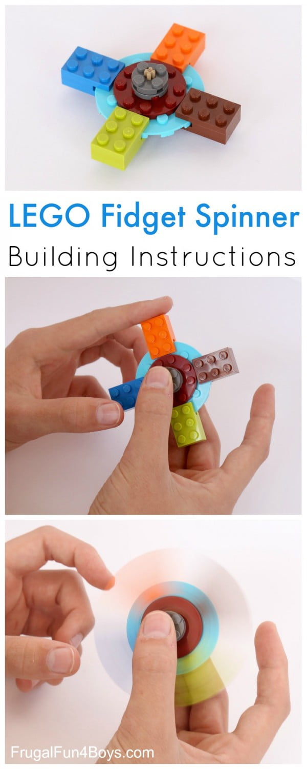 How to Build a Fidget Spinner with LEGO Bricks #DIY #toys #crafts