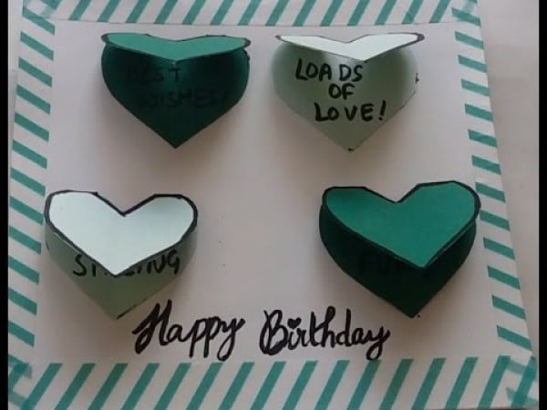 DIY- Easy/Cute/Mini Birthday card #DIY #crafts #birthday