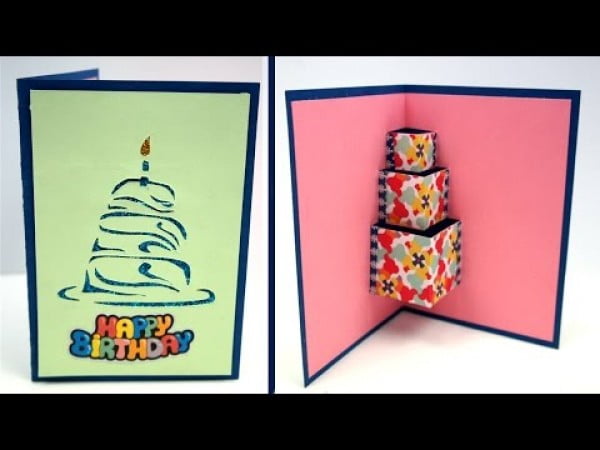 Easy DIY Birthday Card, How to make #DIY #crafts #birthday