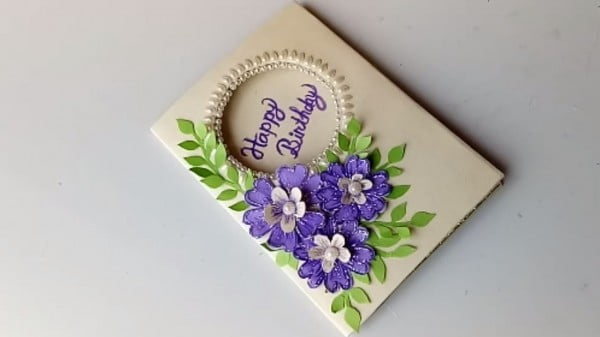 Beautiful Handmade Birthday card idea-DIY Greeting Cards for Birthday. #DIY #crafts #birthday