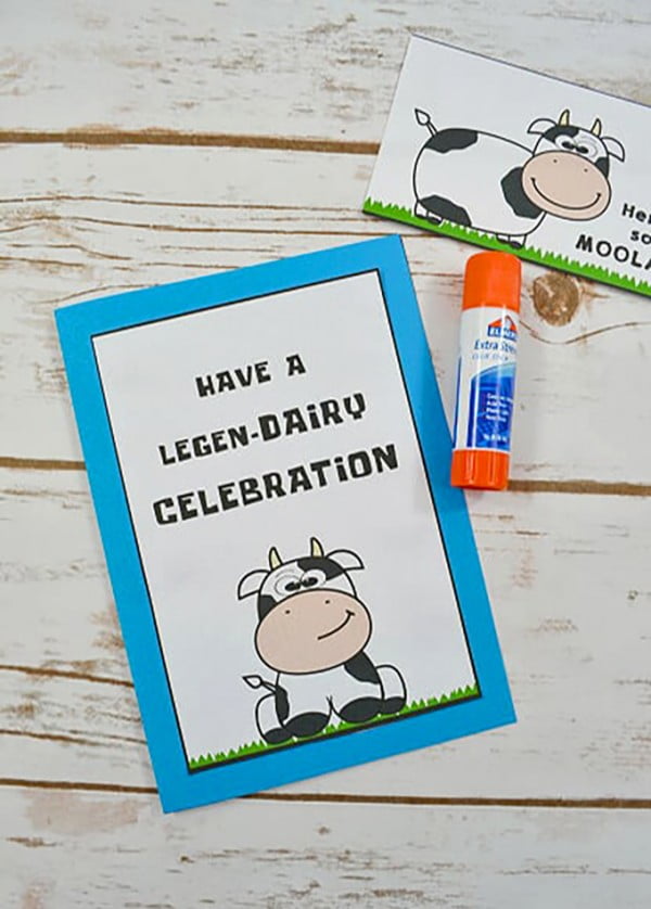 DIY Cow Birthday Card #DIY #crafts #birthday