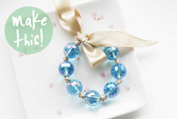 Dainty DIY: how to make a classic beaded ribbon bracelet #DIY #crafts #jewelry