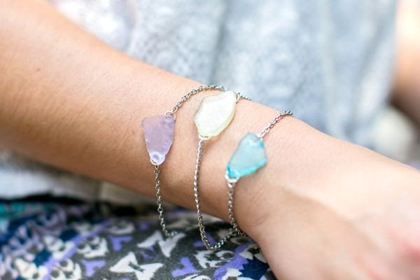 DIY Bracelet + Earrings #DIY #crafts #jewelry