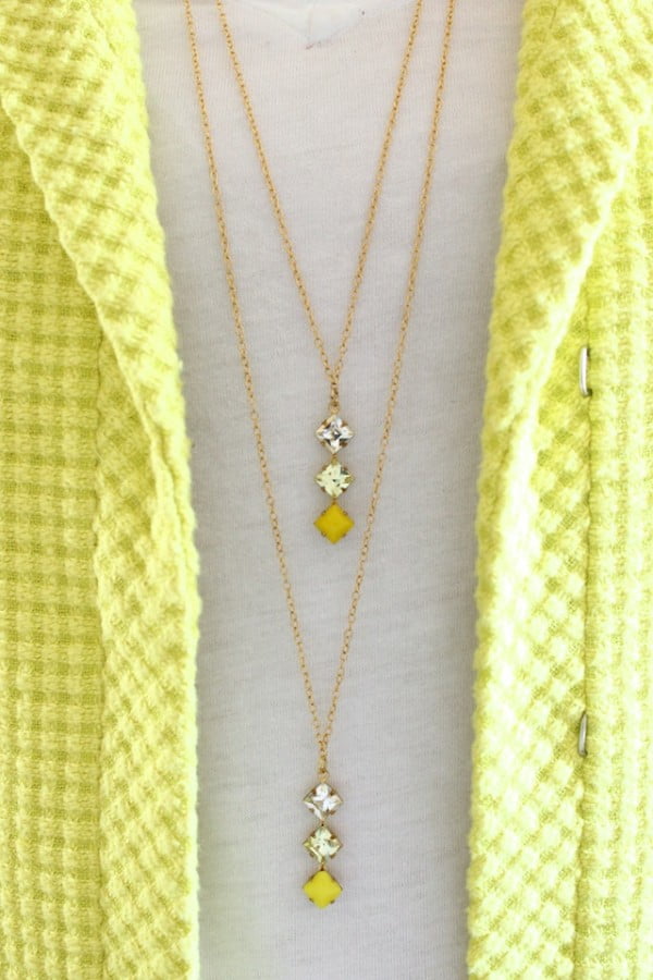 DIY Delicate Two-Tier Necklace #DIY #crafts #jewelry #necklace