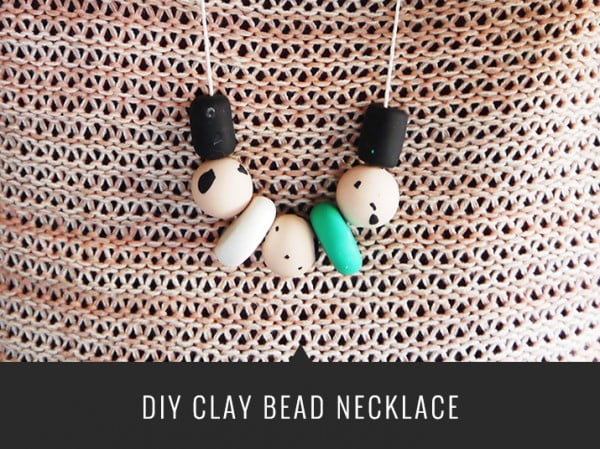 DIY Clay Bead Necklace #DIY #crafts #jewelry #necklace