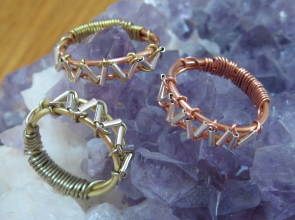 Zig Zag Wire Wrapped Ring #DIY #jewelry #ring #crafts