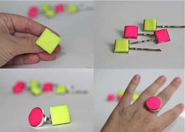 DIY Neon Ring #DIY #jewelry #ring #crafts