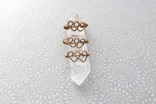 Dainty Double Heart Ring Tutorial #DIY #jewelry #ring #crafts
