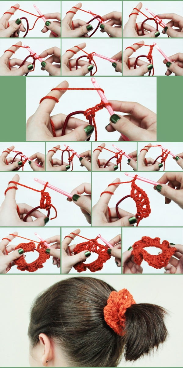 Make a Fabulous Scrunchie with a Little Yarn & No Sewing! #DIY #crafts #beauty #scrunchie #hairstyle #style