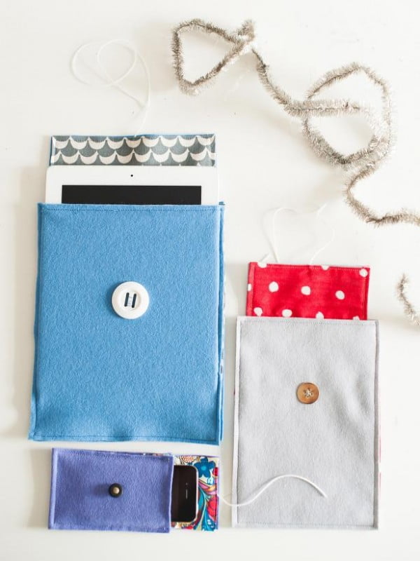 How to Make a Felt Cover for a Smart Phone or Tablet #DIY #crafts