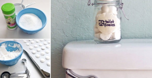 How to Make Toilet Fizzies #DIY #bathroom #cleaning #fizzies #toiletbombs #crafts