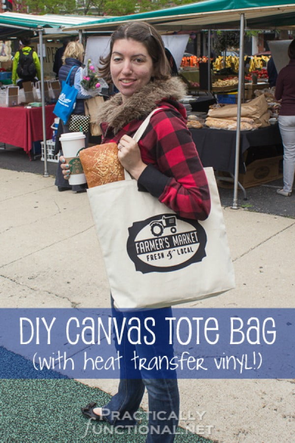 DIY Heat Transfer Canvas Tote Bag #DIY #craft #totebag
