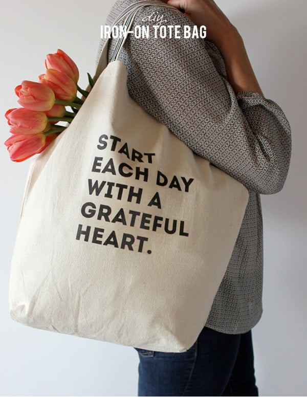 DIY Iron-on Tote Bag #DIY #craft #totebag