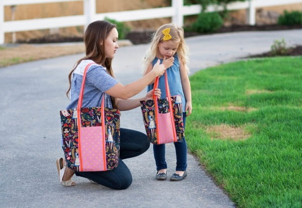 DIY Mommy & Me Tote Bag Tutorial #DIY #craft #totebag
