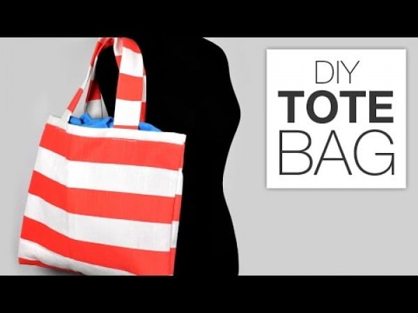 How to Sew a Simple Tote Bag #DIY #craft #totebag