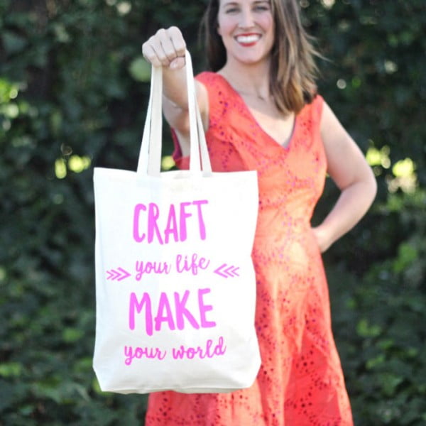 DIY heat press tote bag #DIY #craft #totebag