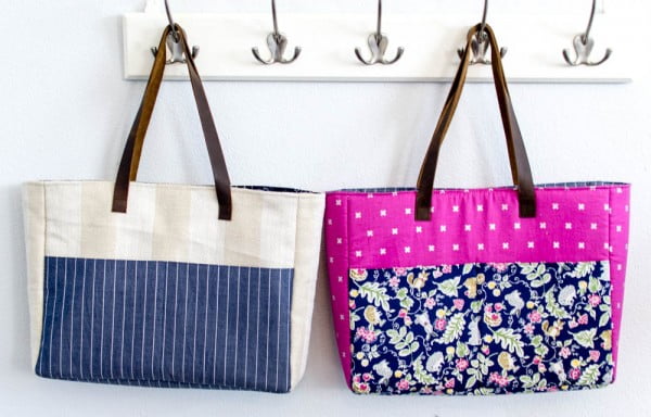 Strappy Bag with Pockets #DIY #craft #totebag