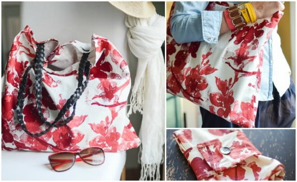 DIY TOTE BAG using fabric napkins #DIY #craft #totebag