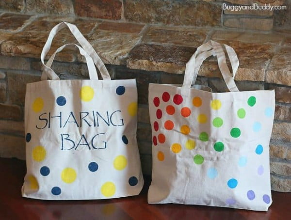DIY Tote Bag Using Stencils #DIY #craft #totebag
