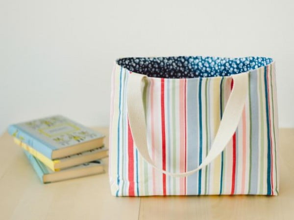 Make an Easy-to-Sew Lined Tote Bag #DIY #craft #totebag