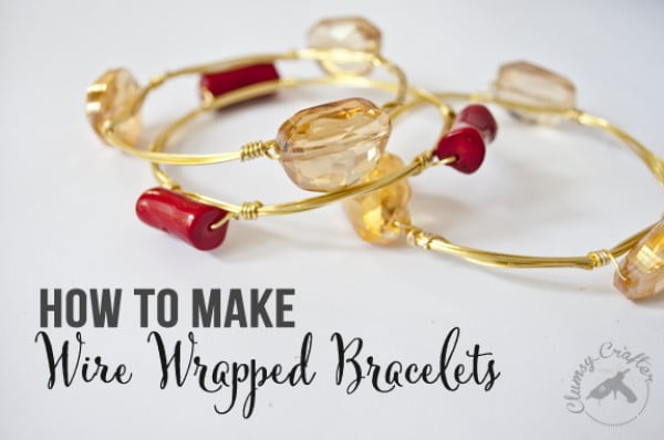 DIY Wire Wrapped Bracelets #DIY #crafts #jewelry