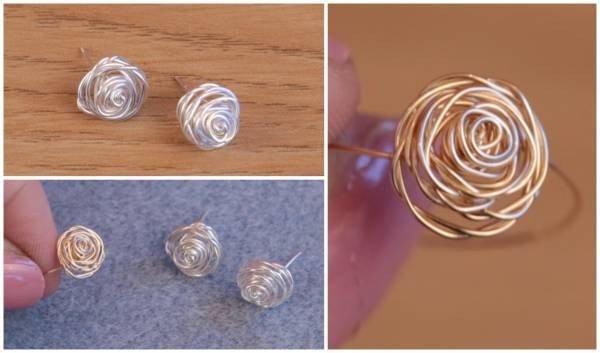 DIY Wire Wrapped Rose Jewelry #DIY #crafts #jewelry