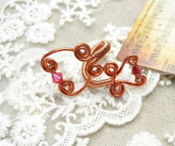 DIY Entwine Wire Wrapped Rings for Women #DIY #crafts #jewelry