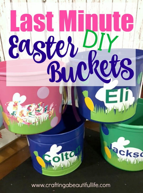 Quick DIY Easter Bucket #Easter #DIY #crafts
