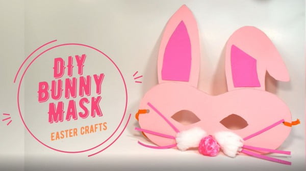 How To Make DIY Easter Bunny Mask- Easter Craft For Kids #Easter #DIY #crafts