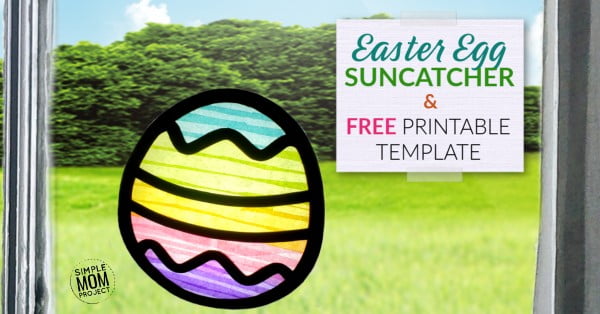 Simple DIY Easter Egg Suncatcher Craft #Easter #DIY #crafts