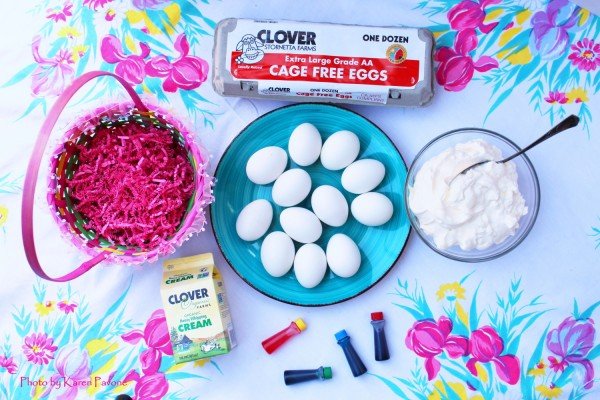 DIY Tie Dye Whipped Cream Easter Eggs #Easter #DIY #crafts