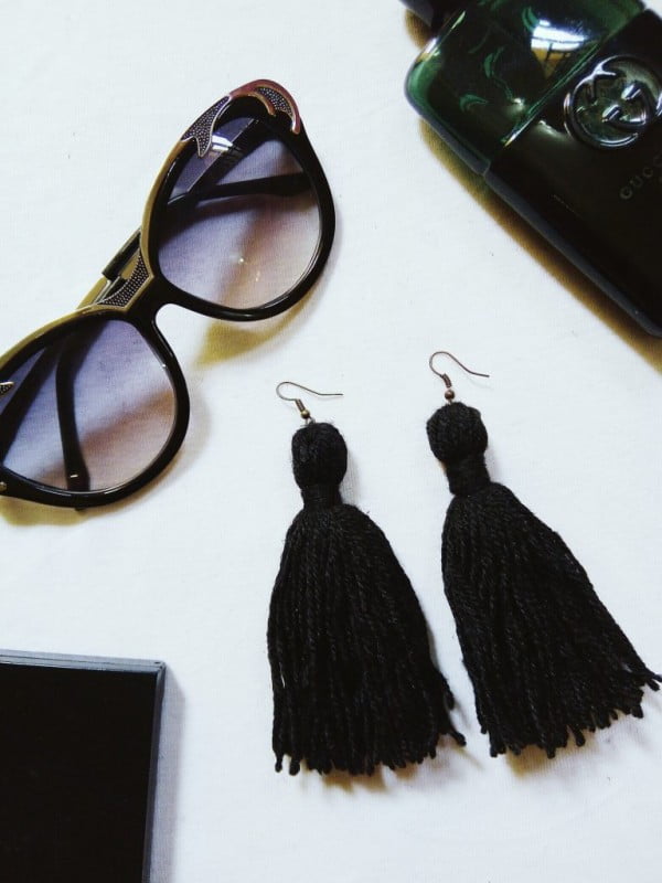 DIY TASSEL EARRINGS #DIY #jewelry #earrings #crafts