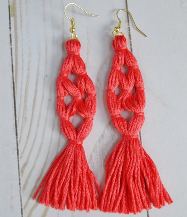 DIY Tassel Earrings [Super Easy Tutorial] – Mary Martha Mama #DIY #jewelry #earrings #crafts