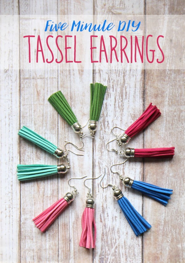 DIY Easy Tassel Earrings Tutorial #DIY #jewelry #earrings #crafts