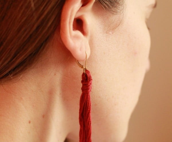 DIY Tassel Earrings #DIY #jewelry #earrings #crafts