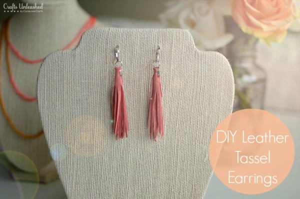 Tassel Earrings Tutorial: DIY Leather Tassels #DIY #jewelry #earrings #crafts