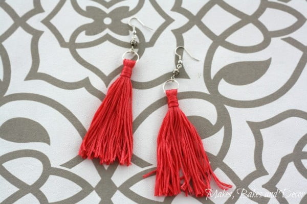 DIY Tassel Earrings #DIY #jewelry #earrings #crafts