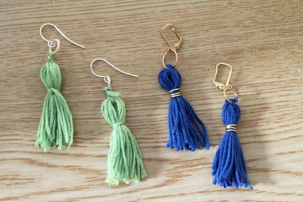 DIY TASSEL EARRINGS #DIY #jewelry #earrings #crafts