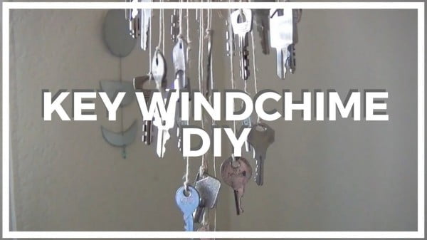 Key Wind Chime ♥ DIY #DIY #crafts #windchimes