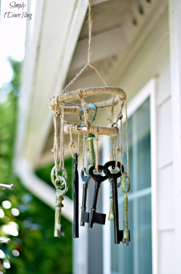 DIY Skeleton Keys Wind-chimes #DIY #crafts #windchimes