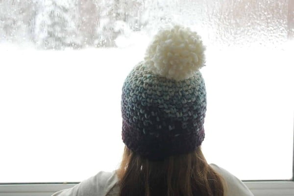 {DIY} Ombre PomPom Toque #crochet #crochetpattern #DIY #craft