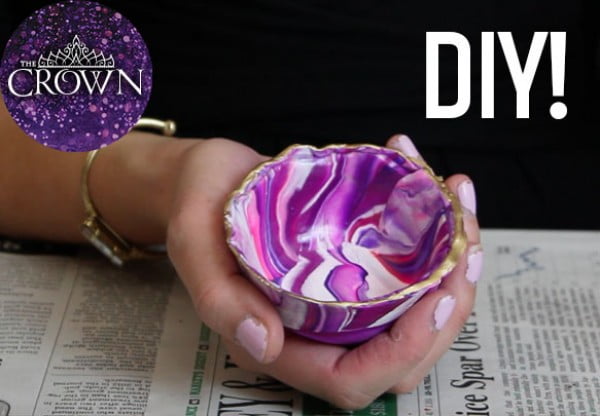 How to Make a Clay Ring Dish Inspired by The Crown #DIY #clay #dish #trinket