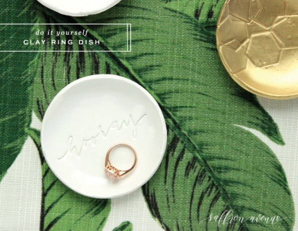 My DIY Clay Ring Dish #DIY #clay #dish #trinket