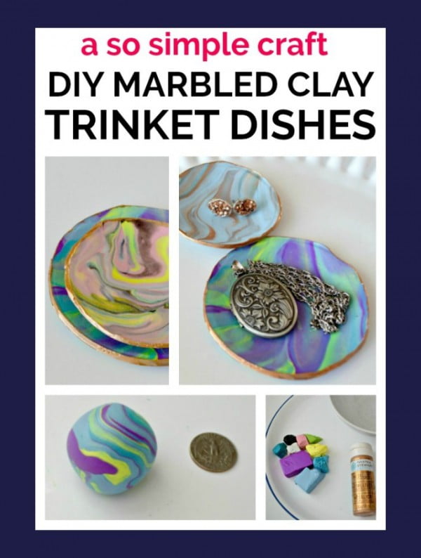 copy craft marbled clay dish #DIY #clay #dish #trinket