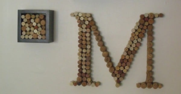 DIY Projects: Wine Cork Monogram #DIY #craft #winecork