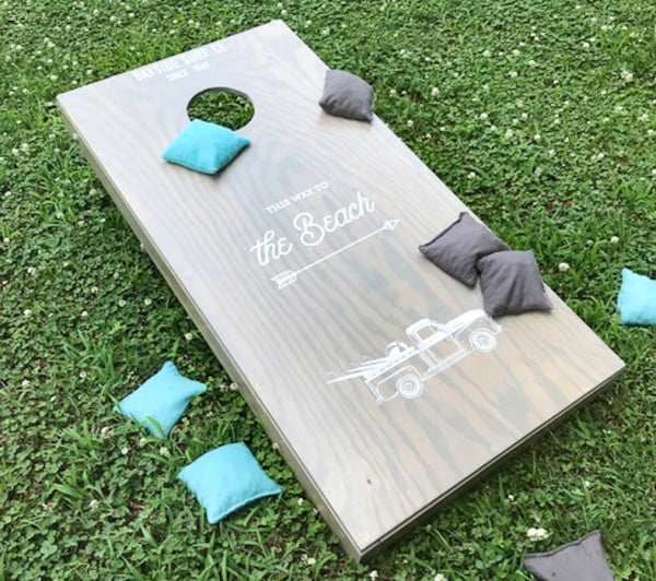 How to Make Your Own Custom Cornhole Boards *the easy way!*