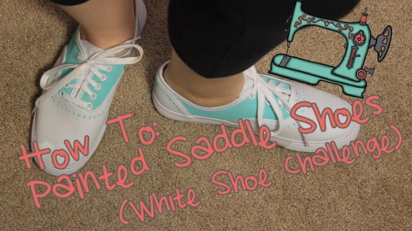 DIY Painted Saddle Shoes