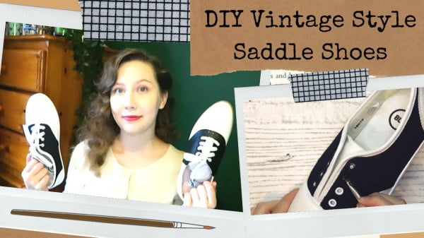 Easy DIY Vintage Style Saddle Shoes/Bowling Shoes